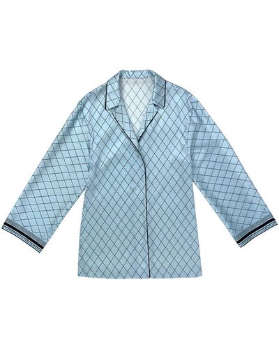 Nokaya The Lady Silk Pajama Shirt Cooling Spray - Blue
