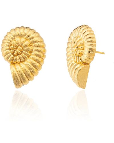 Milou Jewelry Snail Earrings - Metallic