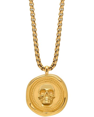 Northskull Two-Tone Padlock Necklace