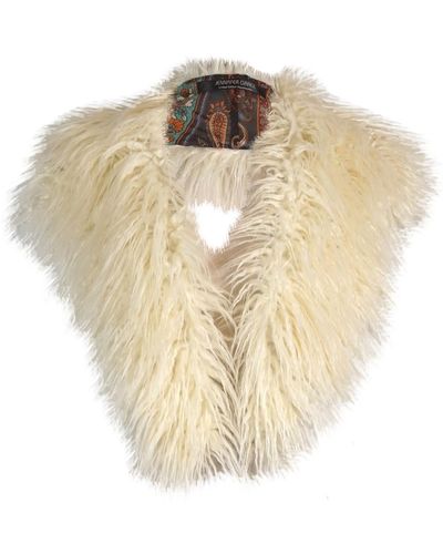Jennafer Grace Penny Blanc Faux Fur Collar - Metallic