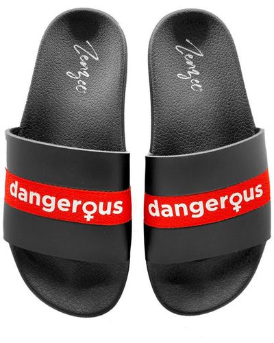 Zenzee Dangerous Woman Slide Sandals - Black