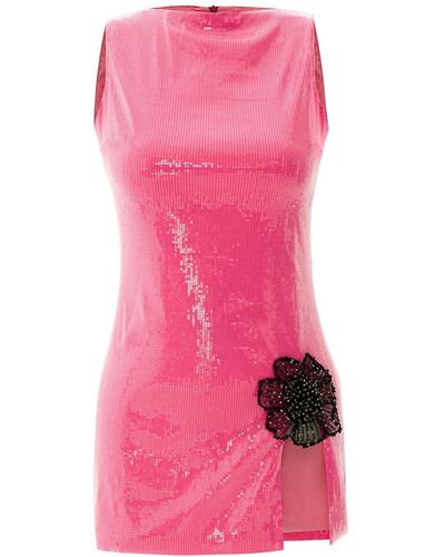 Fickle Hearts Nixie Mini Pink Sequin Dress