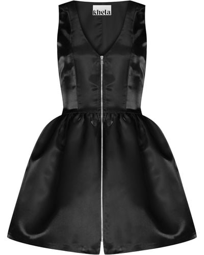 Khéla the Label Love Notes Mini Dress In Glossy - Black