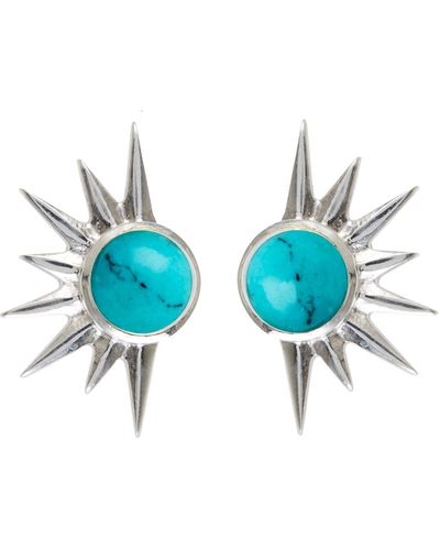 Charlotte's Web Jewellery Total Eclipse Statement Stud Earrings - Blue