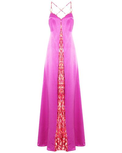 Movom Santo V-neck Maxi Dress - Pink