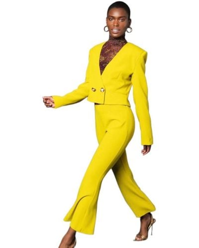 Undra Celeste New York Gabby Crop Jacket - Yellow