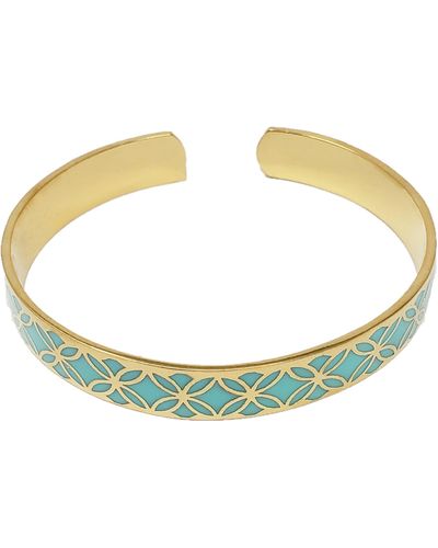 Georgina Jewelry Signature Gold Turquoise Resin Bracelet - Metallic