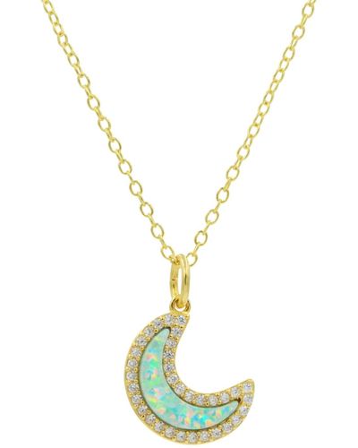 KAMARIA Opal Moon Necklace - Green