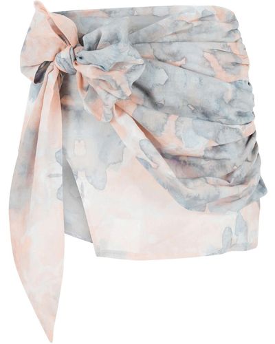 Selia Richwood Tie-dye Mini Beach Skirt - Gray