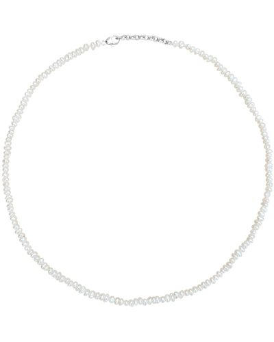 Kiri & Belle Lia Mini Freshwater Pearl Sterling Necklace - Metallic