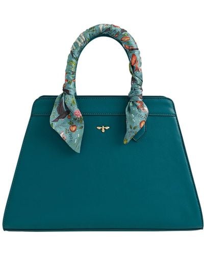 Fable England Fable Into The Woods Teal Tote - Blue