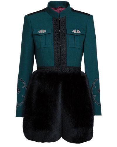 The Extreme Collection Bohemian Faux Fur Short Jacket - Black