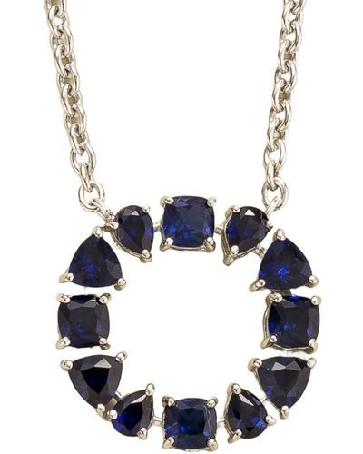 Juvetti Glorie Necklace In Blue Sapphire Set In White Gold