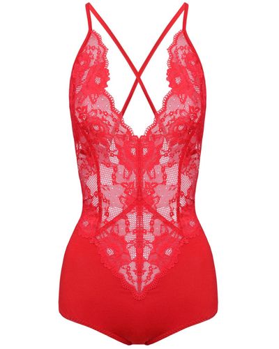 Oh!Zuza Lace Intimate Bodysuit - Red