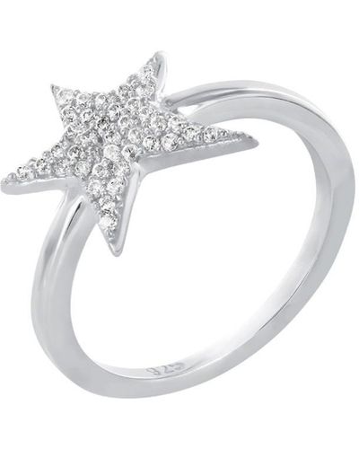 Wolf and Zephyr Zephyr Star Ring Sterling - Metallic