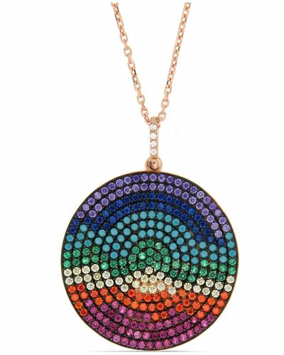 Cosanuova Multicolour Long Heart Necklace