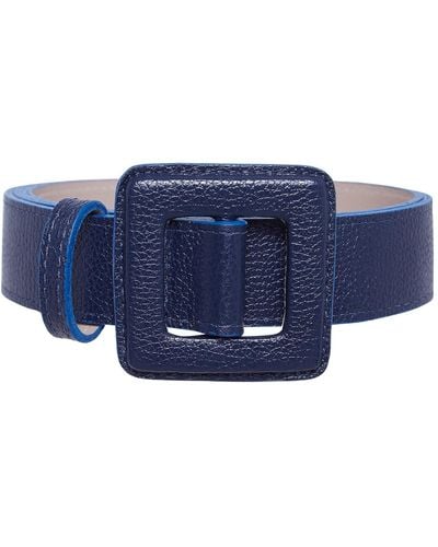 BeltBe Mini Square Floater Buckle Belt - Blue