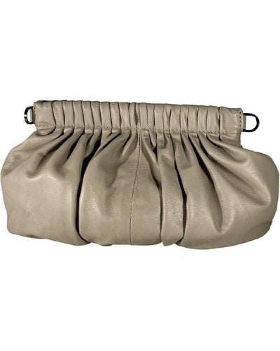 Taylor Yates Elsie Clutch In Porcini Taupe - Gray