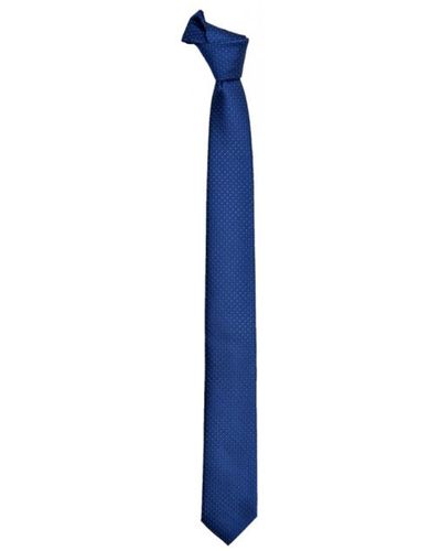 DAVID WEJ Circle Jacquard Tie – Navy - Blue