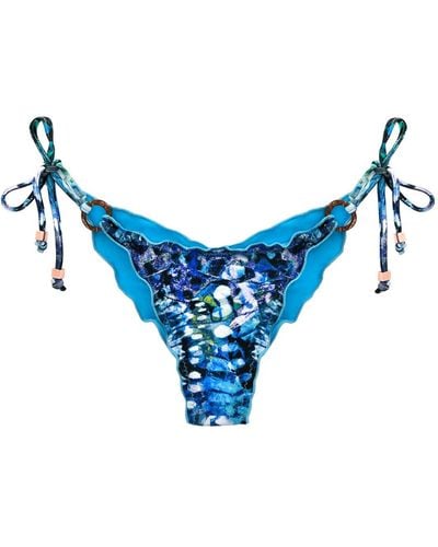 ELIN RITTER IBIZA Blue Butterfly Print Bikini Tie-side Bottom Laia