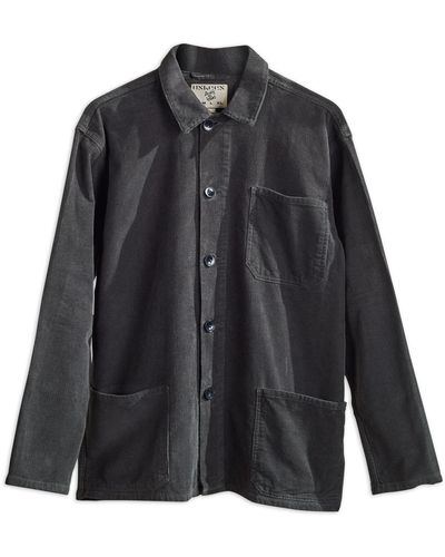 Uskees The 3001 Buttoned Cord Overshirt - Black