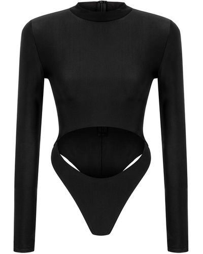 Khéla the Label Abysmal Stretch Cut Out Bodysuit - Black