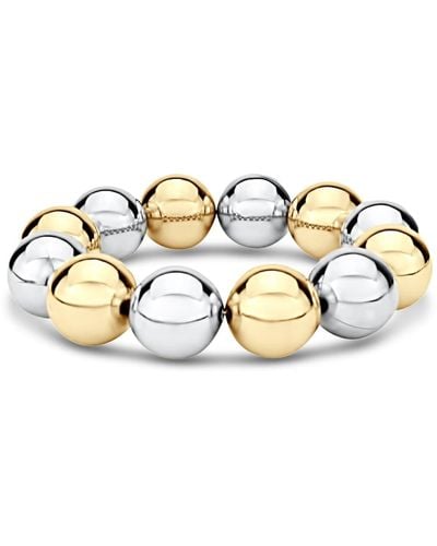 SHYMI Oversized Statement Ball Bracelet- Silver & Gold - Metallic