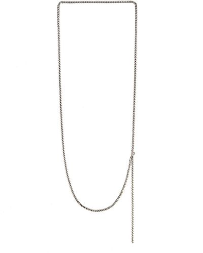 Undefined Jewelry Long Flat Chain Necklace - Metallic