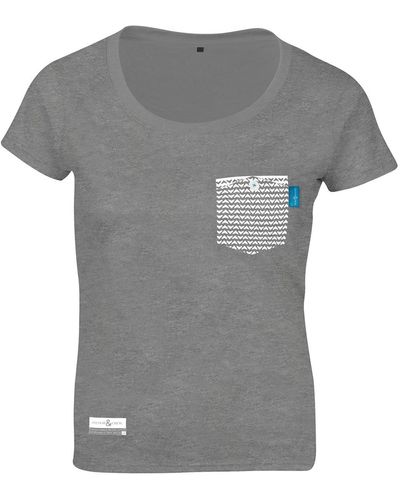 Anchor and Crew Athletic Explorer Print Organic Cotton T-shirt - Gray