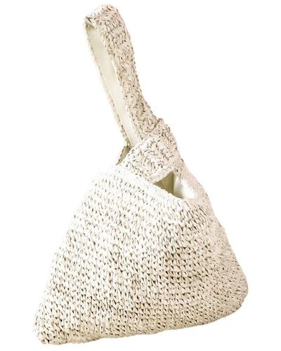 LIKHÂ Natural Crochet Knot Bag - White