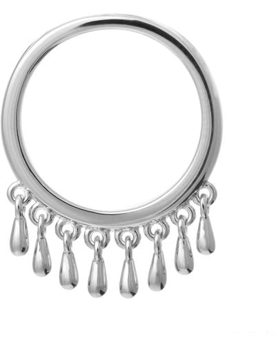 Lucy Quartermaine Multi Drop Waterfall Ring - Metallic