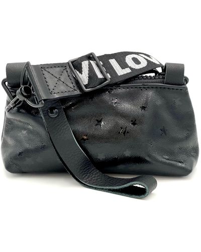 Lynn Tallerico Darla Stadium Bag In Star Leather - Black