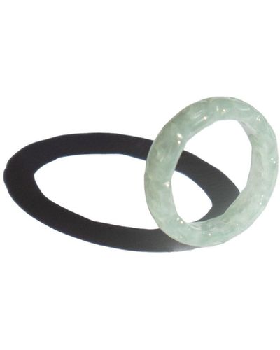 seree Weave Off Jade Ring - White