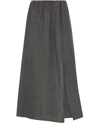 James Lakeland Maxi Linen Skirt - Gray