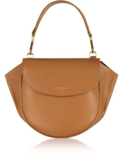 Le Parmentier Astorya Leather Mini Bag W/shoulder Strap - Brown