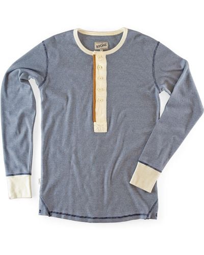 &SONS Trading Co &sons Wilder Henley Ticking - Blue
