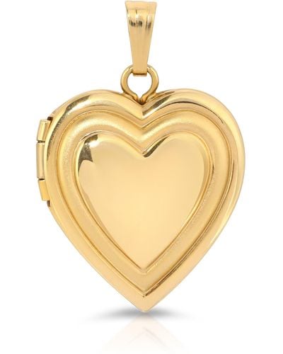 Maya Brenner Heart Locket Charm - Metallic