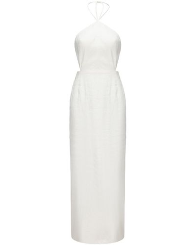 NUAJE NUAJE Anne Openback Linen Dress - White