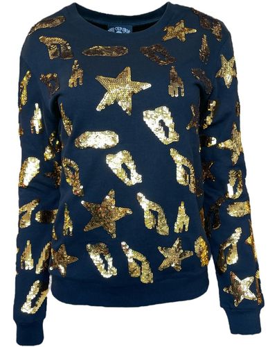 Any Old Iron S Leopard Star Sweatshirt - Blue