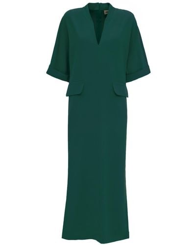 Julia Allert Maxi Dress With Pockets Dark - Green