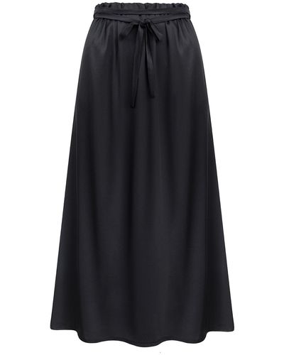 Monica Nera Melania Silk Skirt - Black