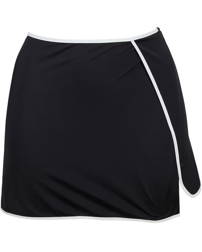 Free Society Contrast Mini Skirt In - Black