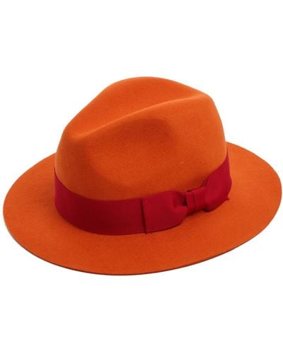 Justine Hats Fedora Felt Hat With Red Band