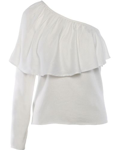 IMAIMA The Ziba One-shoulder Blouse In - White
