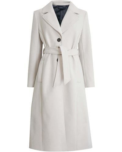 James Lakeland Three Buttons Belted Coat In - White