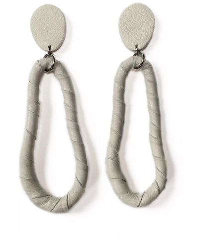 WAIWAI Neutrals Altered State Hoop Earrings - Metallic