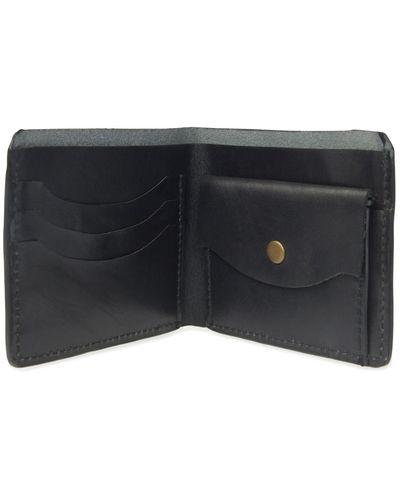 VIDA VIDA Luxe Leather Wallet With Coin Pocket - Black