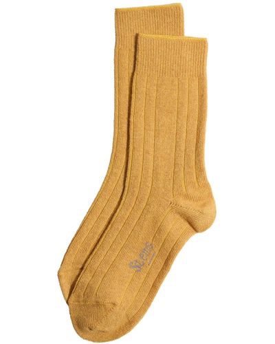 Stems Lux Cashmere Socks - Natural