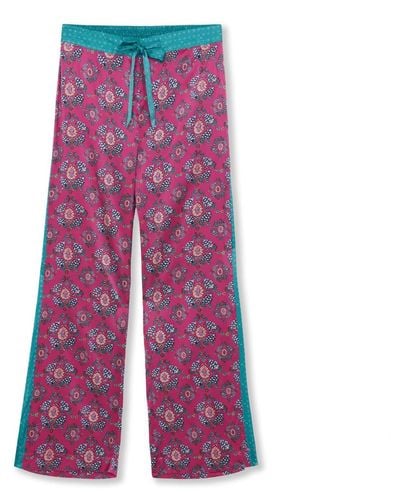 Jessica Russell Flint Persia Silk Pajama Bottoms - Purple