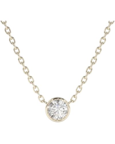 Lily Flo Jewellery Circinius Solitaire Diamond On The Chain Necklace - Metallic